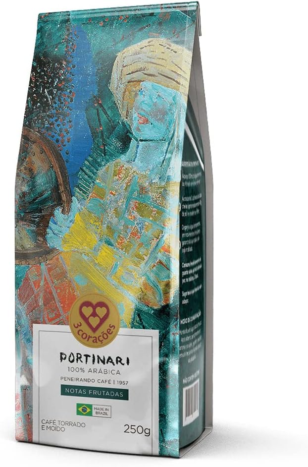 3 Corações Café Torrado E Moído Peneirando Café 1957 Portinari Pacote 250G