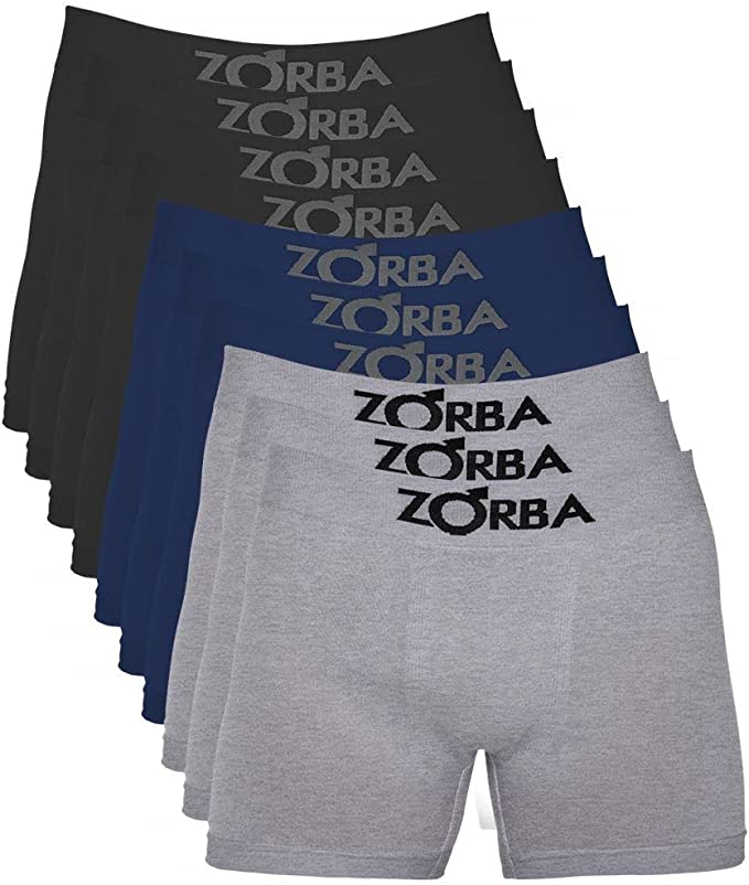 Kit com 10 Cuecas Zorba Boxer Algodão Sem Costura 781 Colorido