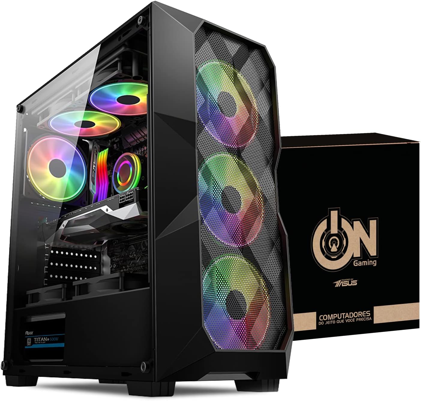 PC Gamer OnGaming® Ryzen 5 5600G, Radeon™ Graphics Vega 7, 16GB Ram, SSD 240GB, Gabinete c/ 4x Fans RGB