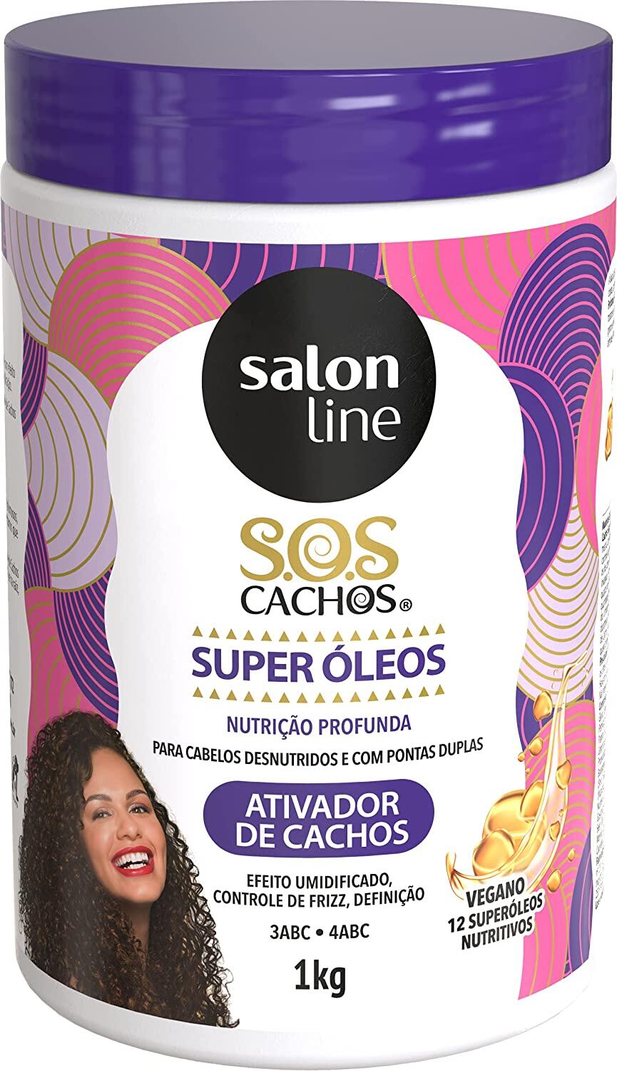 Ativador de Cachos S.O.S Cachos Super Óleos Salon Line 1kg, Salon Line, Branco