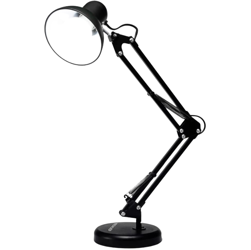 Luminária Articulada De Mesa Abajur Tipo Pixar Com Base E Garra (Preto)