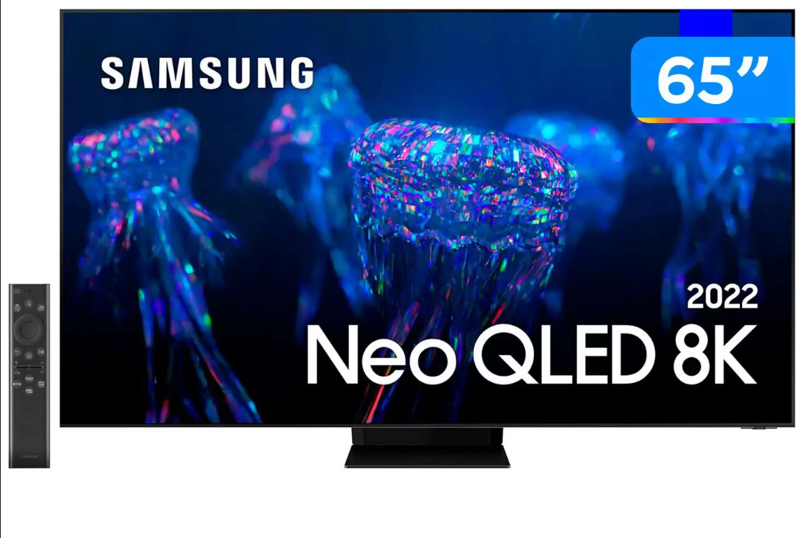 Smart TV 65” 8K Neo QLED Samsung QN65QN800B - VA 120Hz Wi-Fi Bluetooth HDR Alexa 4 HDMI 3 USB