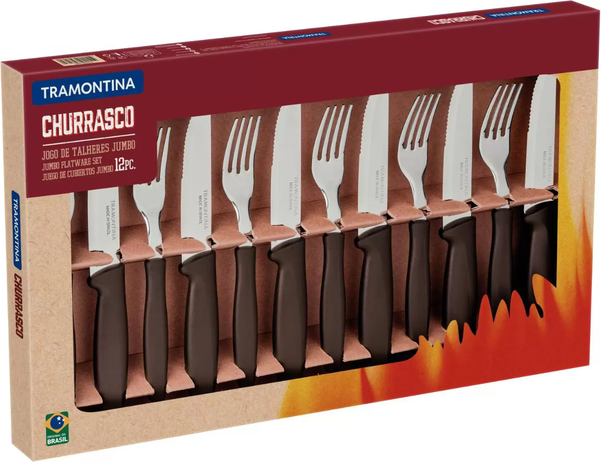 Kit Churrasco Tramontina Plenus Jumbo - 12 Peças