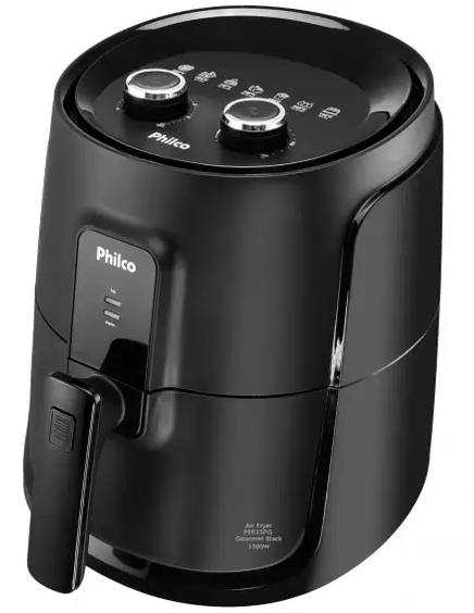 Fritadeira Elétrica sem óleo/Air Fryer Philco - PFR15PG Preto 4,3L com Timer