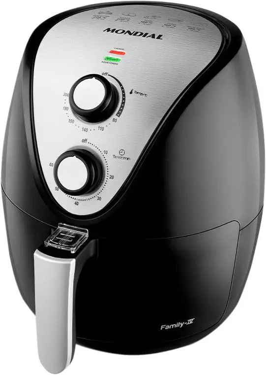 Fritadeira Elétrica sem Óleo/Air Fryer Mondial - Family IV AF-30-I Preta 3,5L com Timer