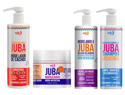 Widi Care Juba Kit - Leave-In + Máscara + Geléia + Shampoo