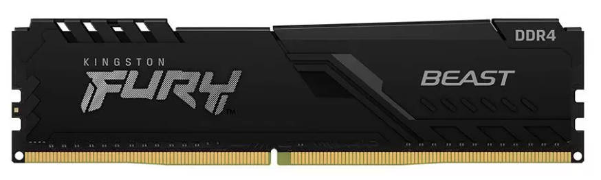 Memória Kingston Fury Beast, 8GB, 3200MHz, DDR4, CL16, Preto - KF432C16BB/8