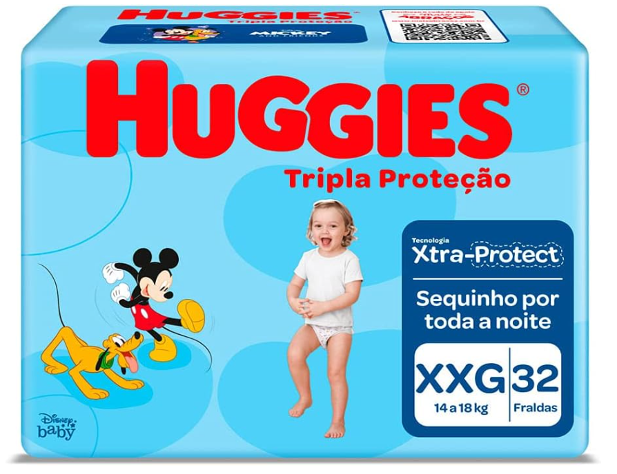 Fralda Huggies Tripla Proteção XXG - 32 fraldas