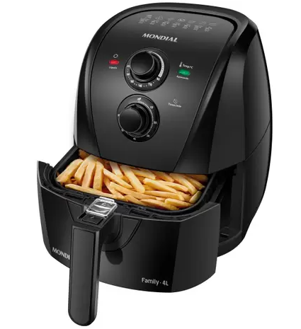 Fritadeira Elétrica sem Óleo/Air Fryer Mondial - AFN-40-BF Preta com Timer