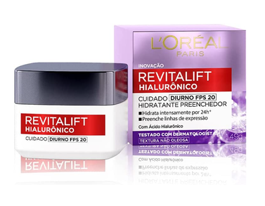 Creme Facial Anti-idade L'Oréal Paris Revitalift Hialurônico Diurno FPS 20, 49g