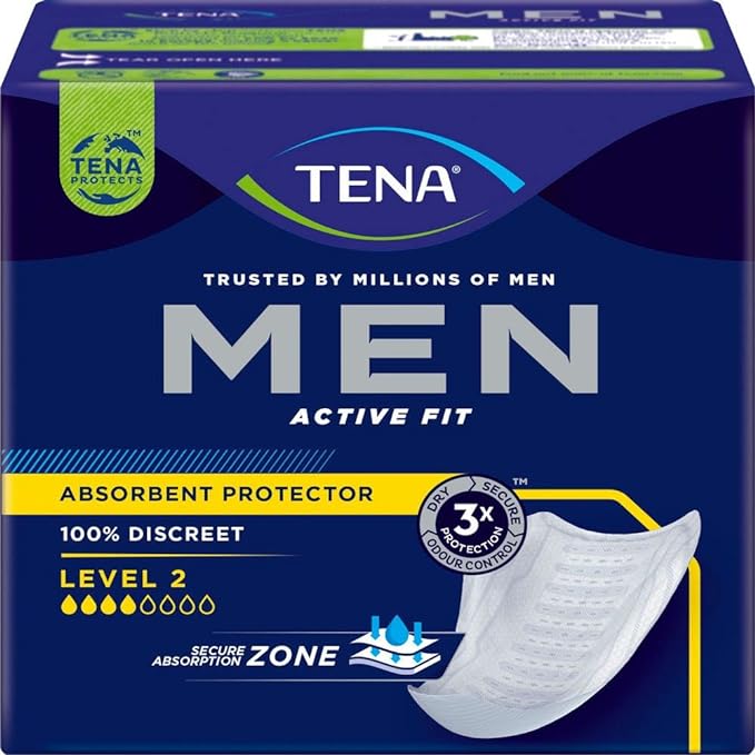 Absorvente Protetor Masculino Tena Men Active Fit 10 Unidades