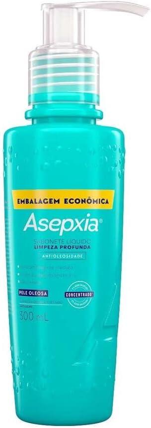 Asepxia Sabonete Líquido Limpeza Profunda Pele Oleosa 300mL