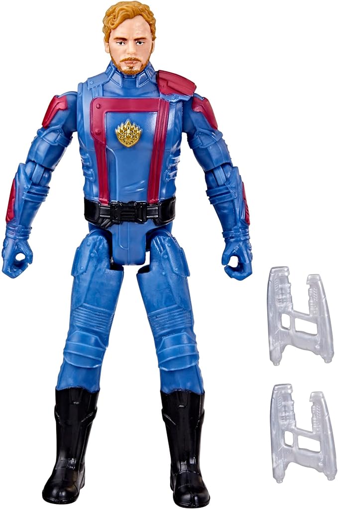 Boneco Marvel Guardiões da Galáxia Vol.3 - Figura de 10 cm com acessórios - Senhor das Estrelas - F6664 - Hasbro