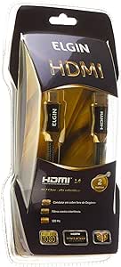 Cabo Premium HDMI-HDMI Elgin Filtro e Conector Banhado à Ouro 2 Metros