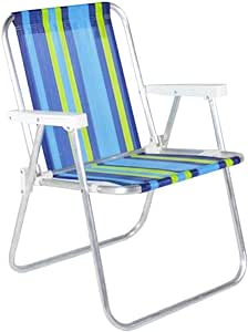 Cadeira de Praia Alta em Alumínio Bel Fix, Cores sortidas, 1 unidade