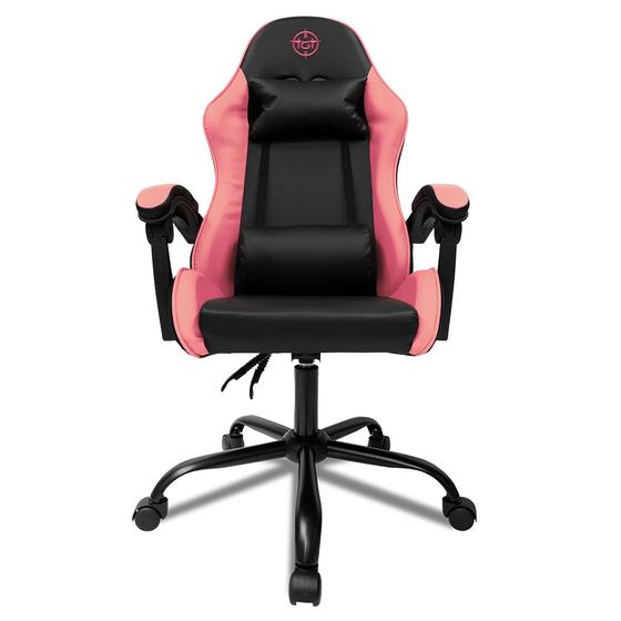 Cadeira Gamer TGT Heron ReclinAvel e Giratória, Preta e Rosa, TGT-HR-BPK01