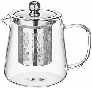 Chaleira Bule De Vidro Com Infusor de Chá Inox 750ml