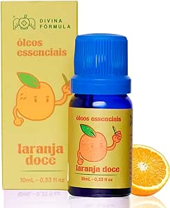 Divina Fórmula - Óleo Essencial Natural de Laranja Doce - Óleo Essencial 100% Puro para Difusor de Aromas, Óleos Essenciais para Massagem e Aromaterapia - Vegano, Cruelty-Free - 10ml