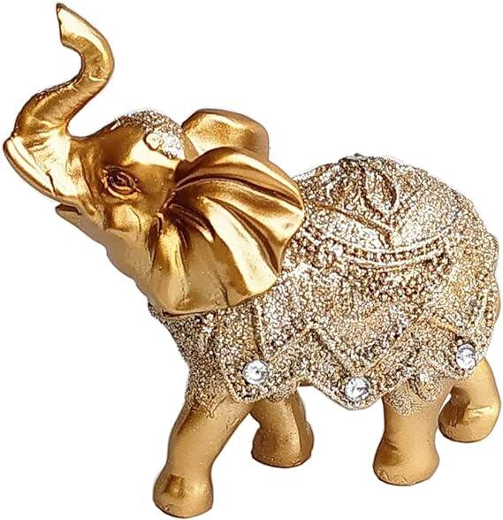 Elefante Decorativo Em Resina Indiano Sabedoria Sorte K (K100)