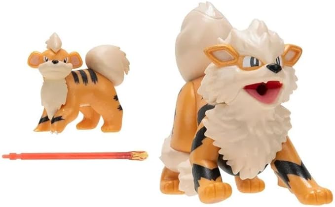 Figura Growlithe Arcamine,Pokemon - Sunny Brinquedos, Modelo: 3288, Cor: Multicor