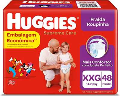 Fralda Huggies Supreme Care Roupinha XXG - 48 fraldas