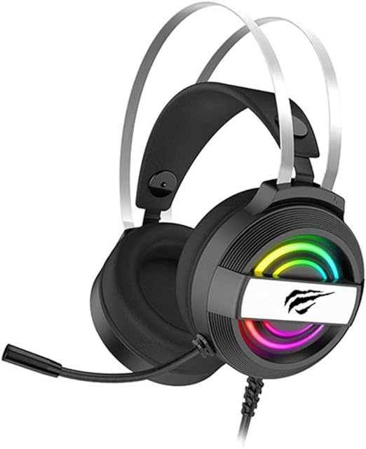 Headset Fone de Ouvido Gamer RGB Havit H2026D com Microfone, Falante 50mm, Plug 3, 5mm