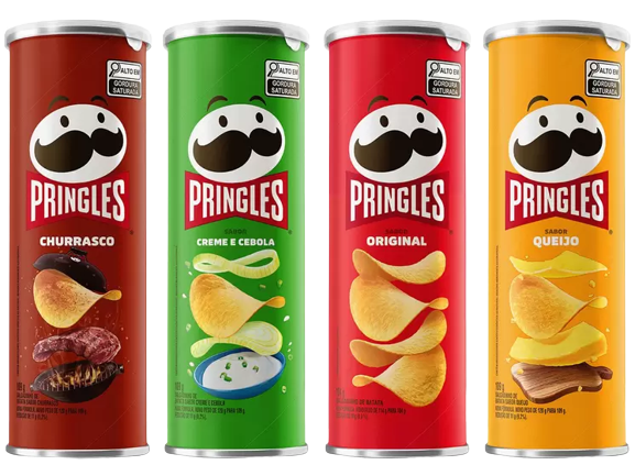 Kit Batata Pringles Queijo 109g + Churrasco - 109g + Creme e Cebola 109g + Original 104g