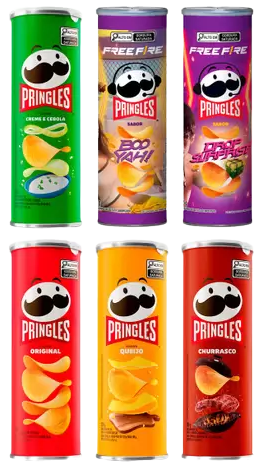 Kit Batata Pringles 6 Unidades com 6 Sabores - Cada