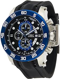 Invicta Relógio masculino I-Force analógico de quartzo japonês preto, Azul, 51mm, 19252