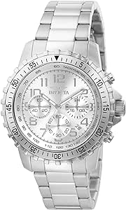 Invicta Relógio masculino Specialty, movimento a quartzo, pulseira de aço inoxidável, prata (modelo: 6620)