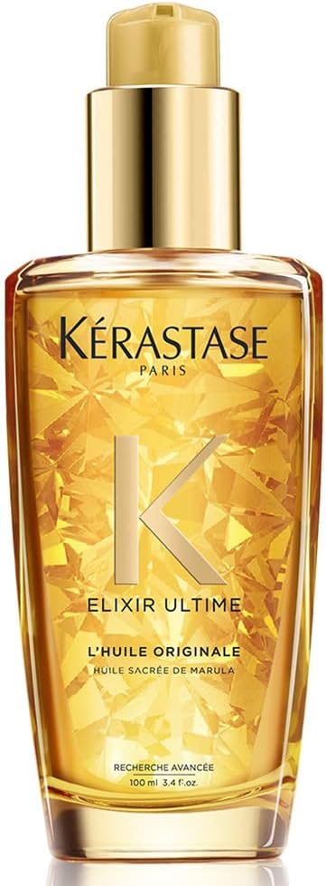 Kérastase Óleo Elixir Ultime L'Huile Originale | Todos os tipos de cabelos | Nutrição, brilho | Mix de 4 Óleos Preciosos | 100 ml