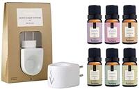 Kit Difusor Elétrico Porcelana C 6 Essências 10ml Via Aroma