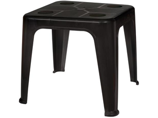 Mesa de PlAstico de Apoio Quadrada Mor Preta - 4 Lugares