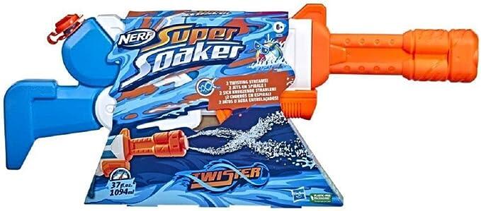 Nerf, Lançador de Água Super Soaker Twister, Azul e laranja