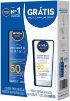 Nivea Sun Kit Protetor Solar Protect & Hidrata Fps50 200ml + Nivea Sun Facial Fps60 50gr, Nivea