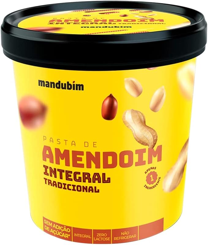 Pasta de Amendoim sabor integral tradicional, 1kg