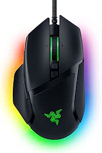 Razer Mouse ergonômico personalizável Basilisk V3: Mouse Switch para jogos mais rápido - Iluminação Chroma RGB - Sensor óptico DPI 26K - Preto clássico