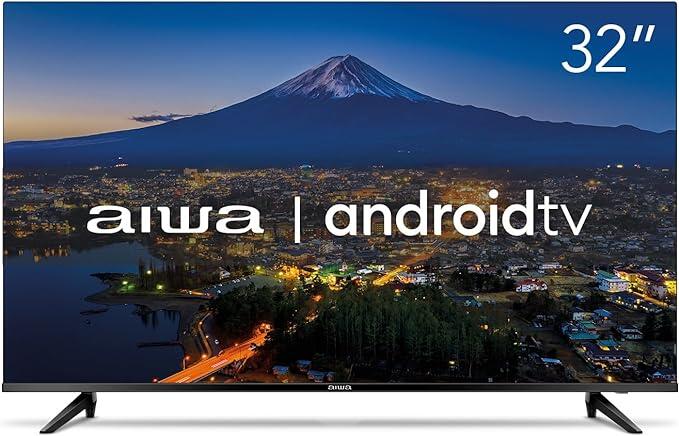 Smart TV Aiwa 32”, Android, HD, Borda Ultrafina, HDR10, Dolby Áudio - AWS-TV-32-BL-02-A