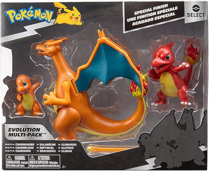 Sunny Brinquedos Pkw - Charmander - Charmeleon - Charizard, Modelo: 2, Cor: Multicor