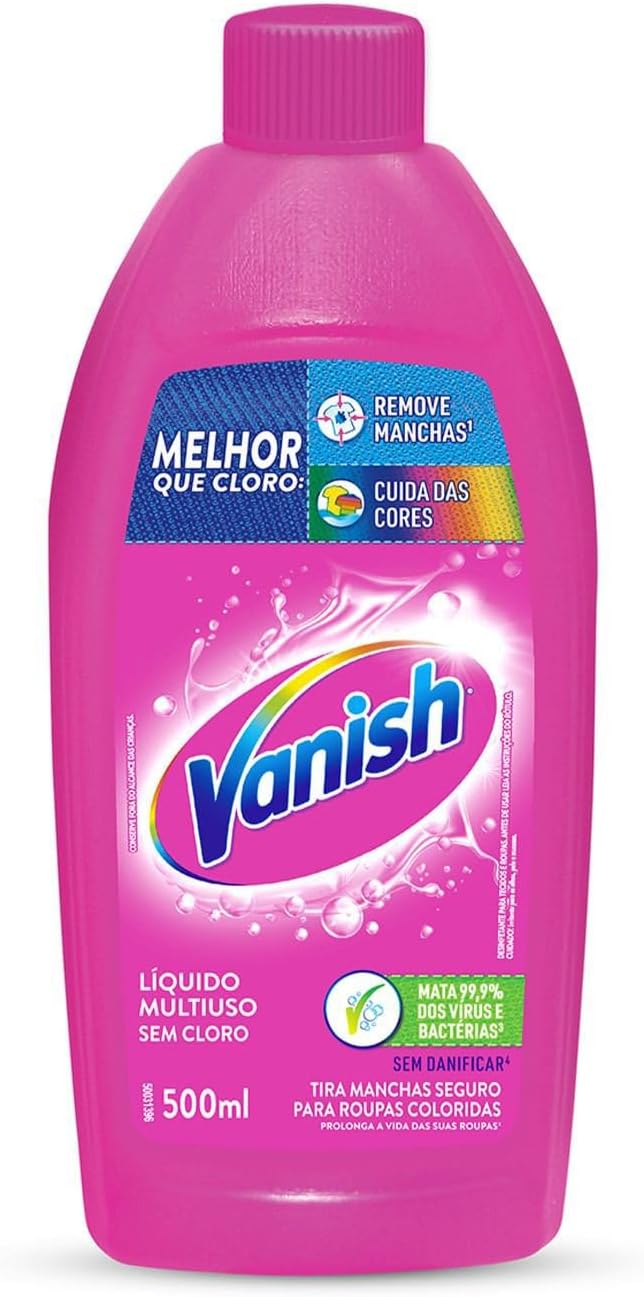 Tira Manchas em Gel Vanish Multiuso 500ml para roupas coloridas