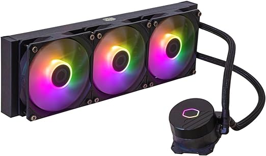 Water Cooler Cooler Master MasterLiquid 360L Core, ARGB, Intel LGA 1700, 1200 e AMD AM5 e AM4, Preto - MLW-D36M-A18PZ-R1