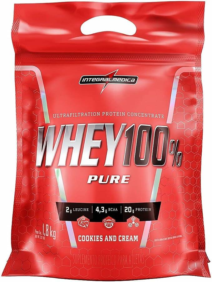 Whey 100% Pure Refil (1,8Kg) - Sabor Cookies and Cream, Integralmédica