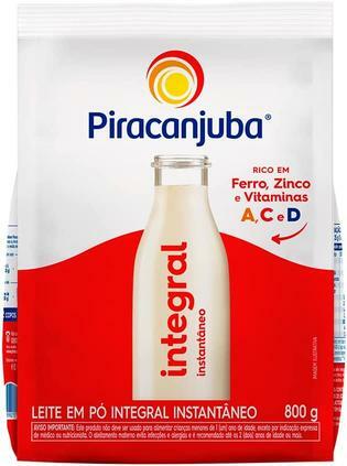 Piracanjuba - Leite Pó Integral Instantâneo, Pouch 800g