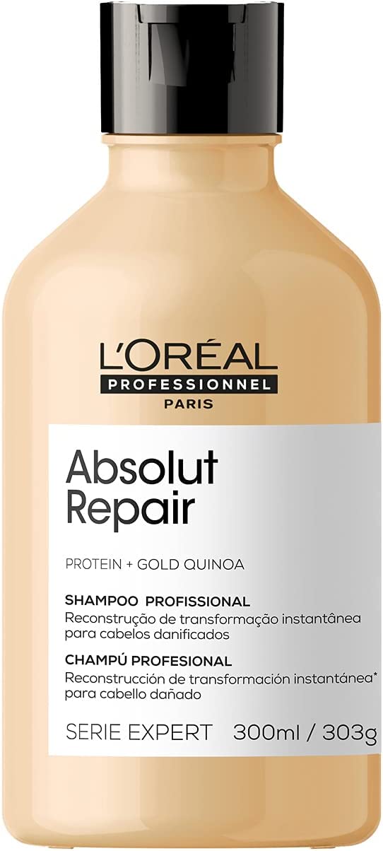 Shampoo Reparador Absolut Repair Gold Quinoa Serie Expert 300 Ml, L´Oreal Professionnel Paris