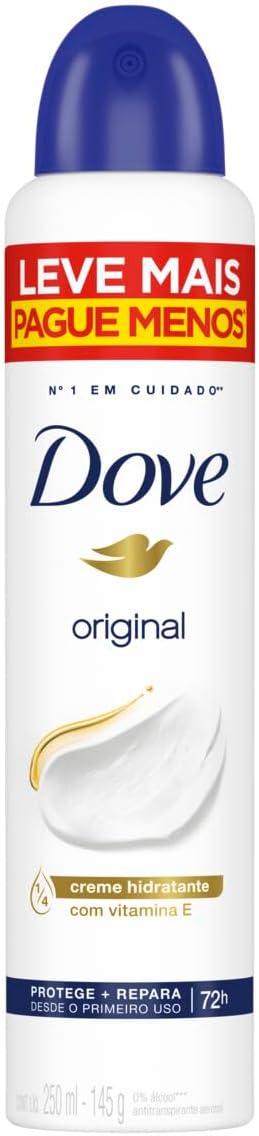 Dove Original - Antitranspirante Aerossol, Leve Mais Pague Menos, 250ml (a Embalagem Pode Variar)