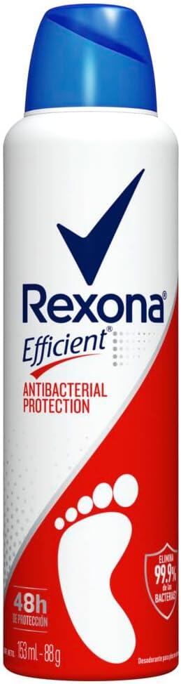 Desodorante Para Os Pés Rexona 153ml Efficient Aerossol, Rexona (a Embalagem Pode Variar)