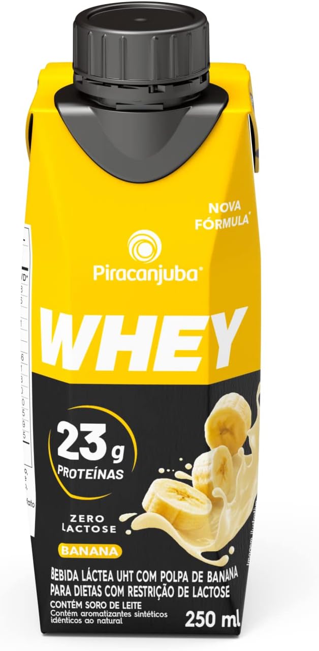 Whey Zero Lactose Sabor Banana Piracanjuba 250ml