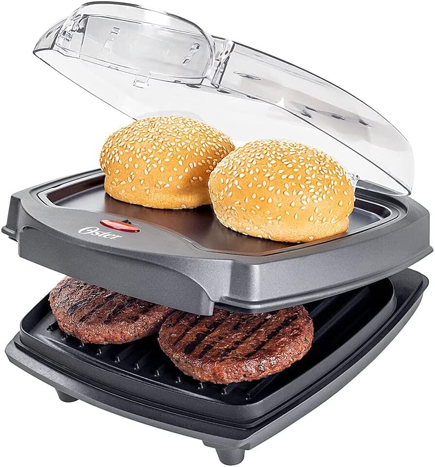 Grill Elétrico Oster Burguer 2 Em 1 Com Estufa, 110v, 1200w, Ogrl500