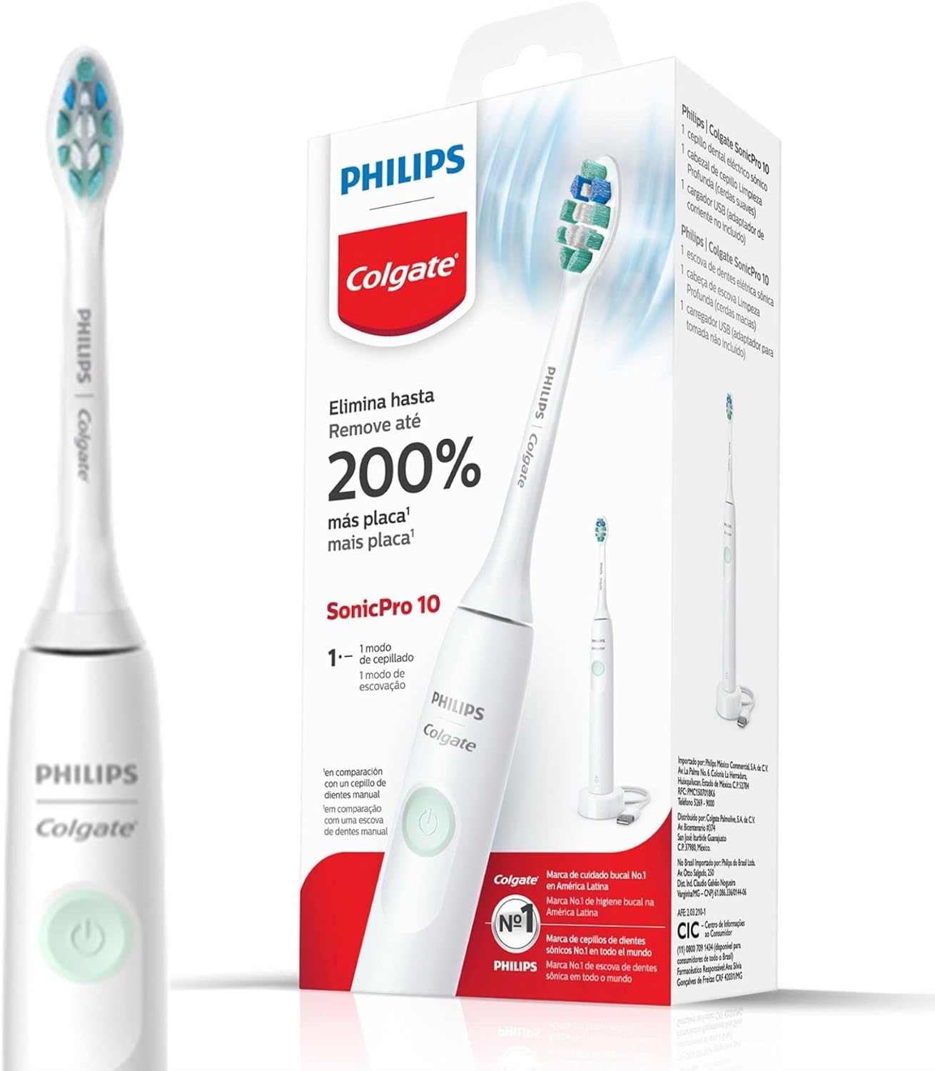 Escova De Dente Elétrica Philips Colgate Sonicpro 10 | Recarregável E Bivolt