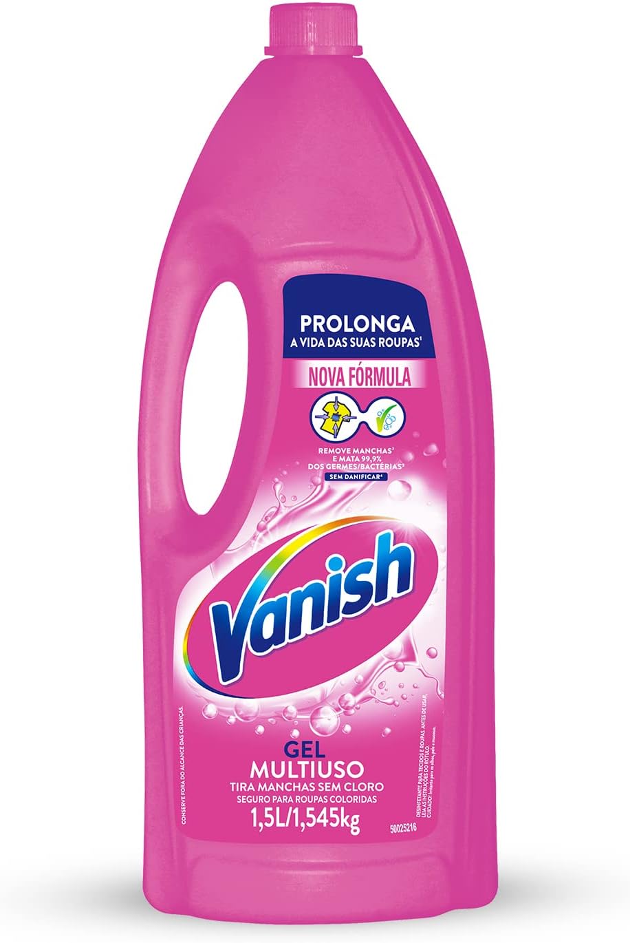 Tira Manchas em Gel Vanish Multiuso 1,5L para roupas coloridas